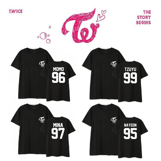 CAMISETAS TWICE 100% ALGODÓN (todos los miembros)