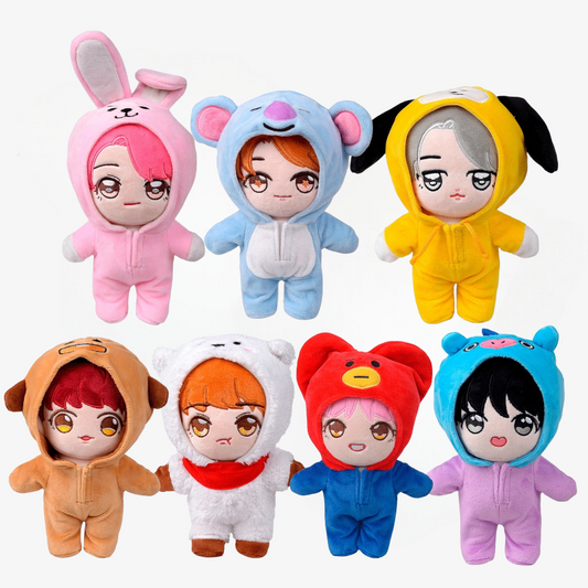 DOLL BTS + ROUPINHA BT21 (todos os integrantes)