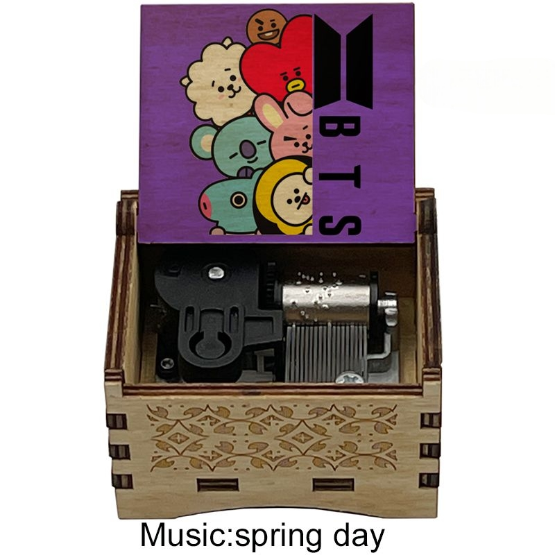 CAIXA DE MÚSICA BTS SPRING DAY CORDA VÁRIOS MODELOS!