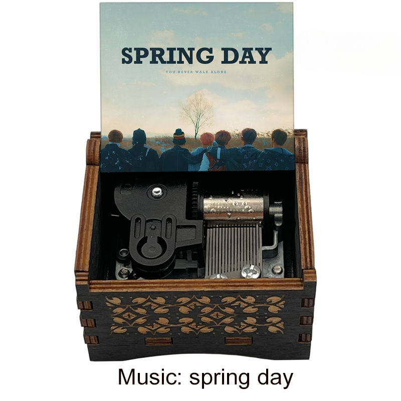 CAIXA DE MÚSICA BTS SPRING DAY CORDA VÁRIOS MODELOS!