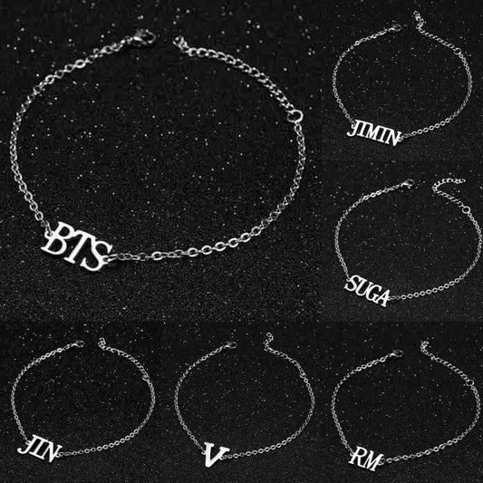 PULSEIRAS BTS AÇO INOXIDÁVEL (todos os integrantes)