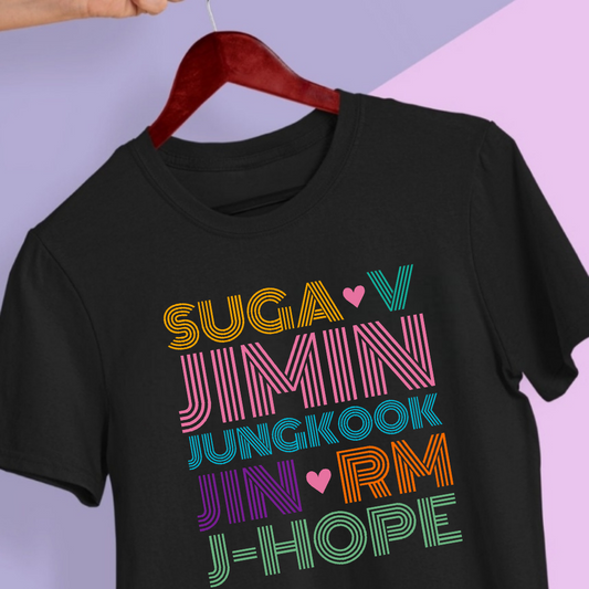 CAMISETA BTS 100% ALGODÓN 