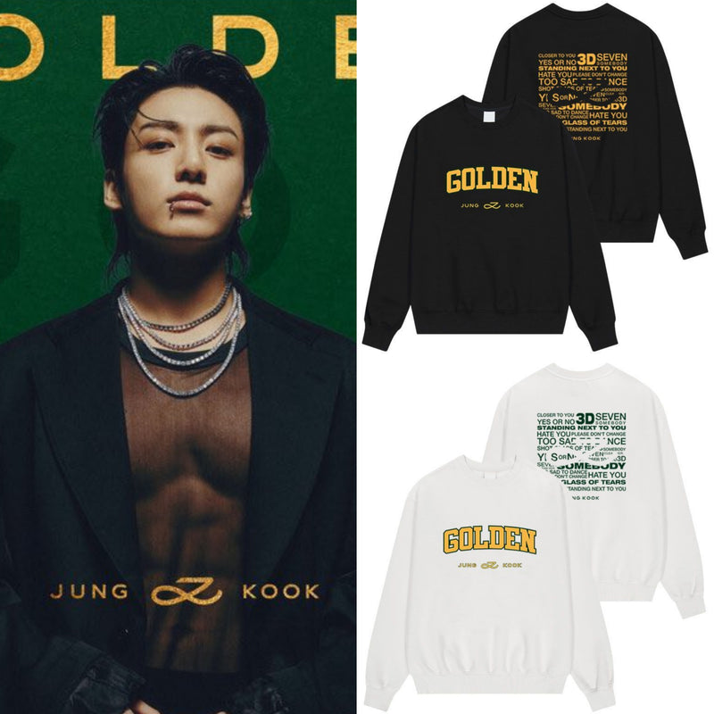 JUNGKOOK GOLDEN SWEATSHIRT (various colors)