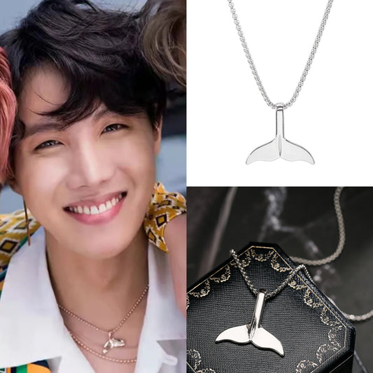 WHALE JHOPE BTS NECKLACE IN STAINLESS STEEL