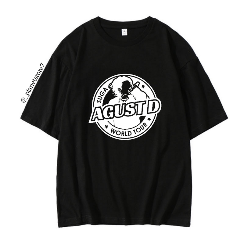 SUGA D'DAY AGUST D T-SHIRT 100% COTTON (black and white) 