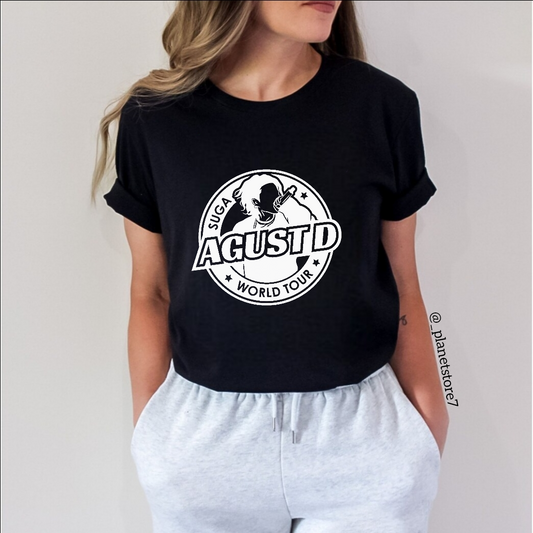 CAMISETA SUGA D'DAY AGUST D 100% ALGODÃO (preta e branca)