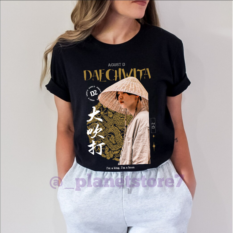 CAMISETA SUGA DAECHWITA AGUST D 100% ALGODÃO