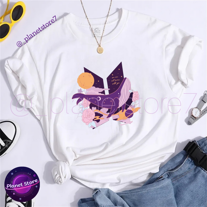 CAMISETA BTS 100% ALGODÃO (preta e branca)