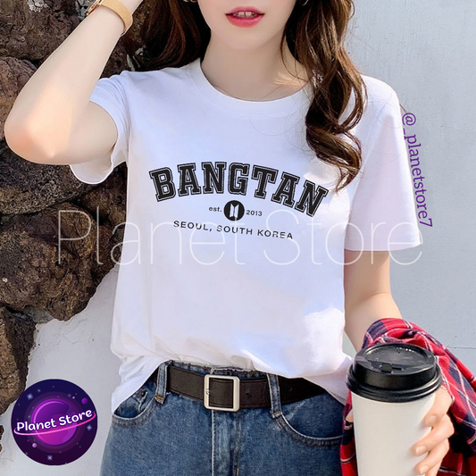 BANGTAN T-SHIRT 100% COTTON (Black and White) 