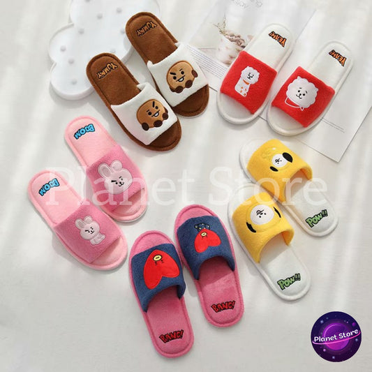 ZAPATILLAS BORDADAS Y FELPA BT21