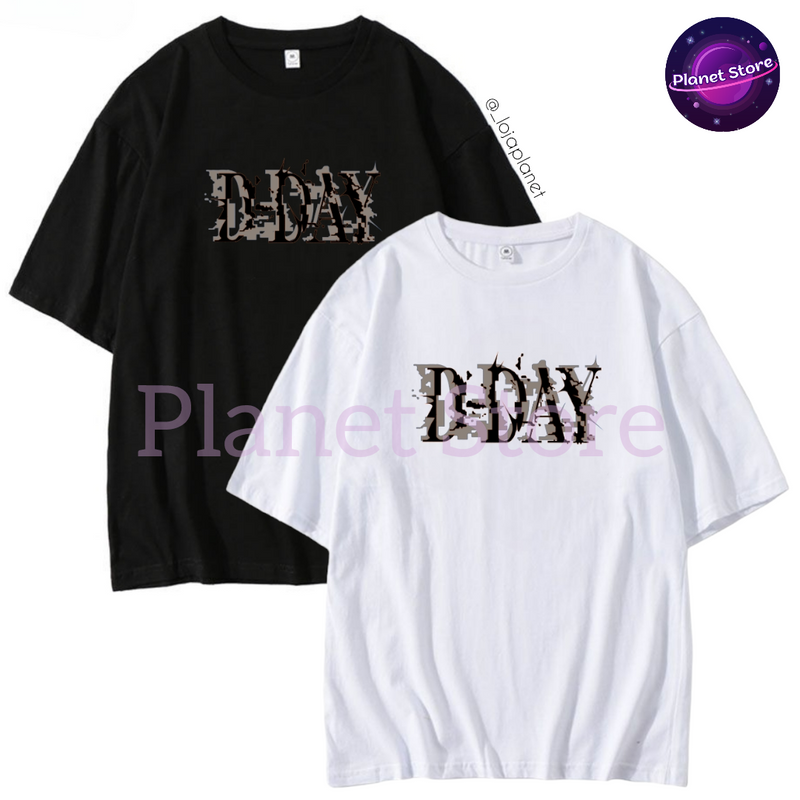 CAMISETA SUGA D'DAY AGUST D 100% ALGODÃO (preta e branca)