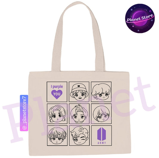 BTS TINY TAN 100% COTTON ECOBAG 