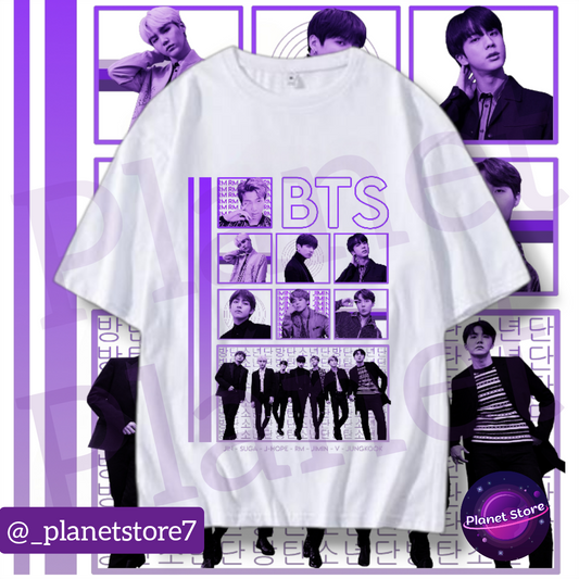 BTS 100% COTTON T-SHIRT (black and white) 