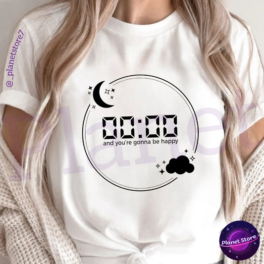 BTS ZERO O'CLOCK 100% COTTON T-SHIRT (black and white) 