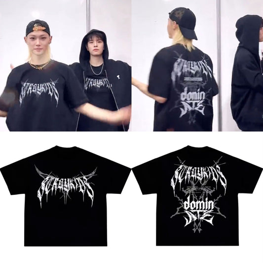 CAMISETA STRAY KIDS DOMINATE TOUR 100% ALGODÃO