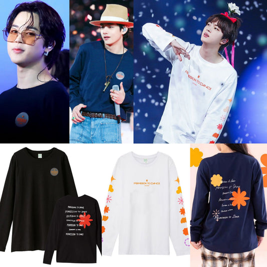 CAMISAS MANGA LONGA BTS PTD 100% ALGODÃO