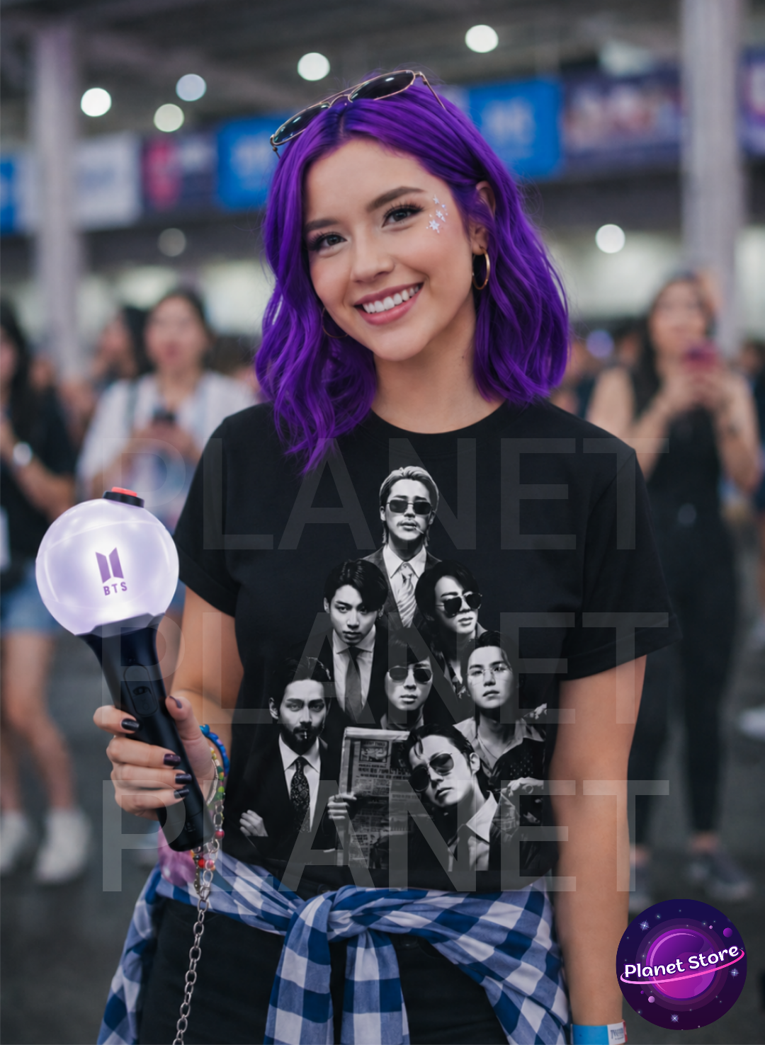 BTS WORLD TOUR ARIRANG T-SHIRT 100% COTTON (black and white)