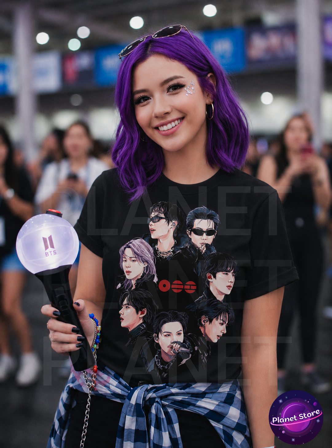 BTS WORLD TOUR ARIRANG T-SHIRT 100% COTTON (black and white)