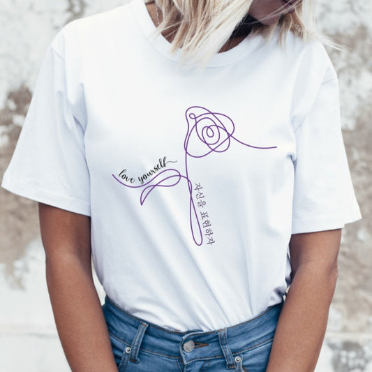 CAMISETA BTS LOVE YOURSELF 100% ALGODÓN