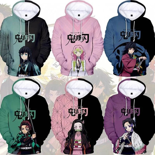 SUDADERA CON CAPUCHA DE DEMON SLAYER - ¡VARIOS PERSONAJES!