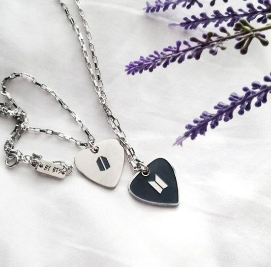 GUITAR PICK SUGA BTS NECKLACES STAINLESS STEEL