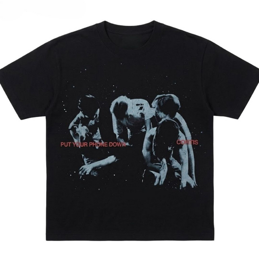 CAMISETA CORTIS TOUR PUT YOUR PHONE DOWN 2026 100% ALGODÃO