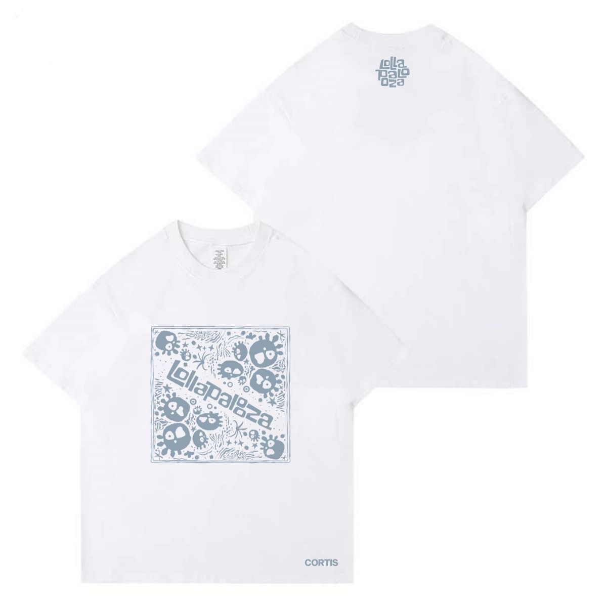 CAMISETAS CORTIS  LOLLAPALOOZA 100% ALGODÃO