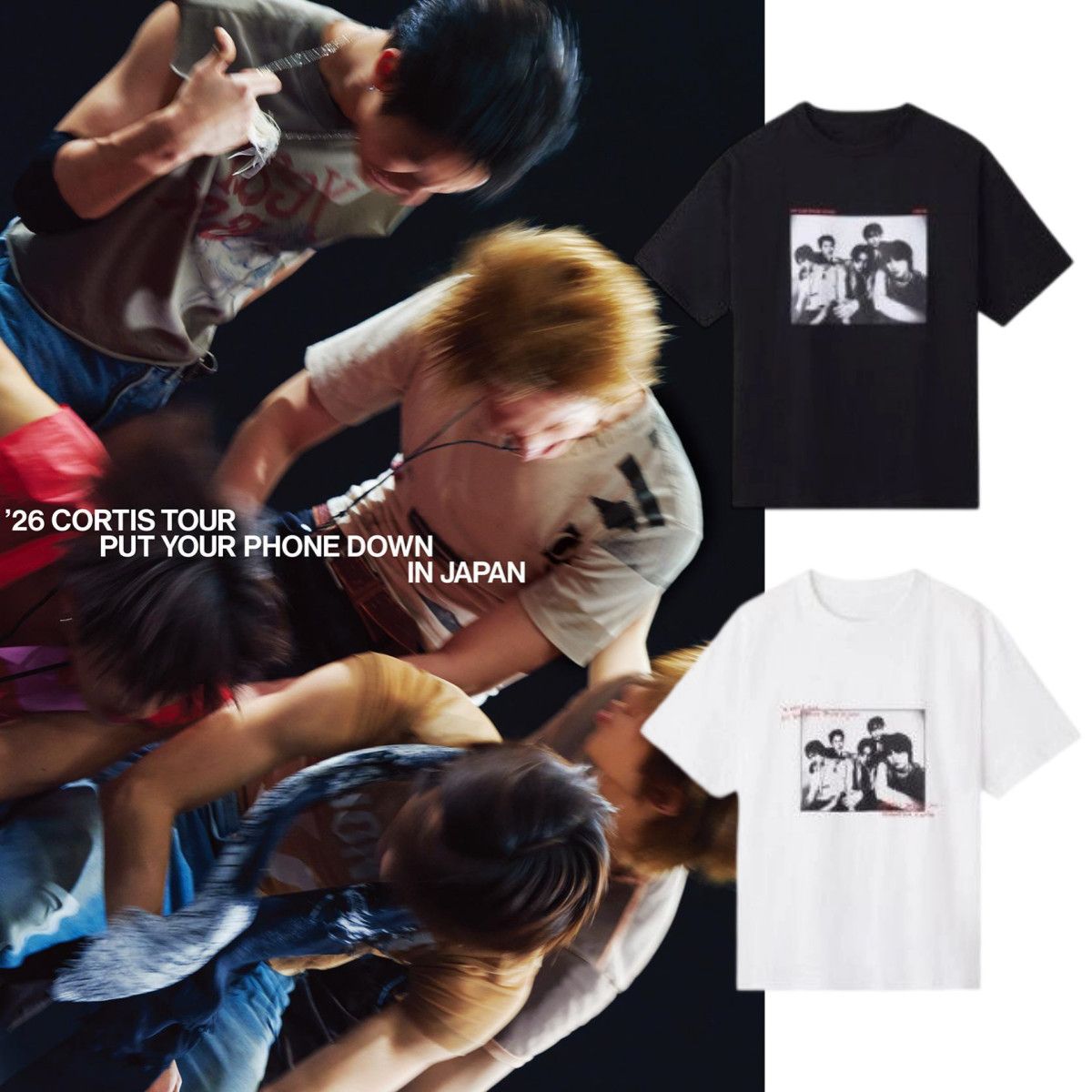 CAMISETA CORTIS TOUR PUT YOUR PHONE DOWN 2026 100% ALGODÃO
