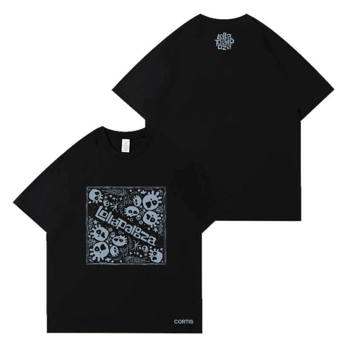 CAMISETAS CORTIS  LOLLAPALOOZA 100% ALGODÃO