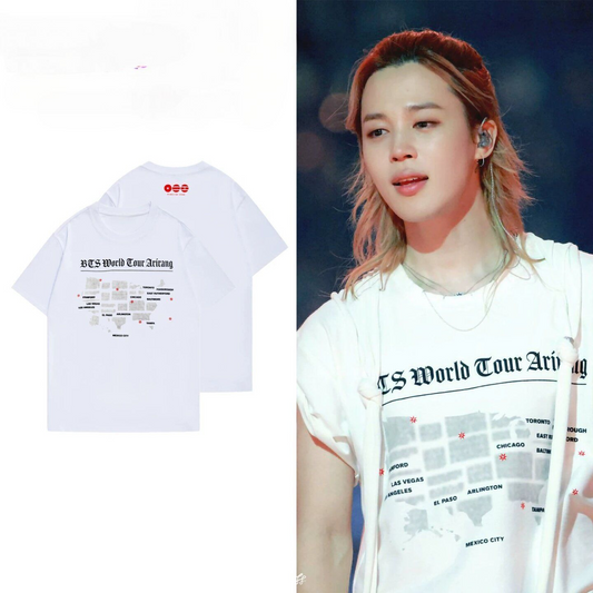 CAMISETA BTS WORLD TOUR ARIRANG  100% ALGODÃO