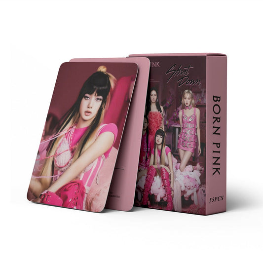 KIT CON 55 TARJETAS FOTOGRÁFICAS DE BLACKPINK BORN PINK