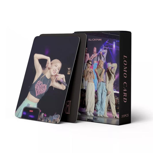 KIT CON 55 TARJETAS FOTOGRÁFICAS DE BLACKPINK BORN PINK