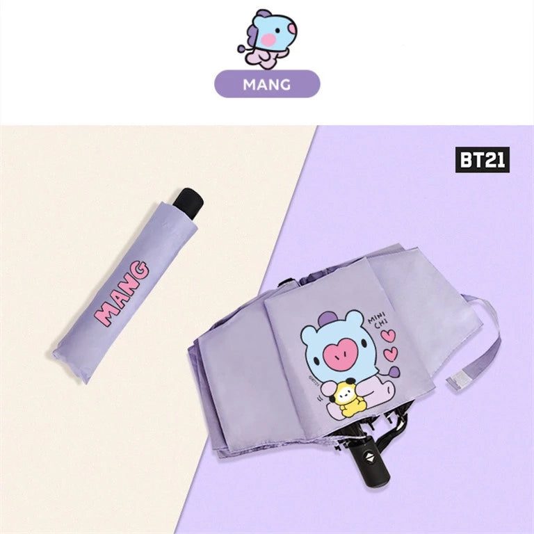 GUARDA CHUVA BT21 TODOS OS PERSONAGENS