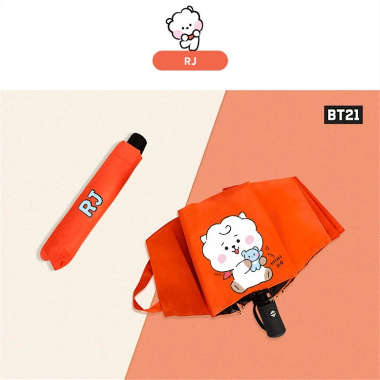 GUARDA CHUVA BT21 TODOS OS PERSONAGENS