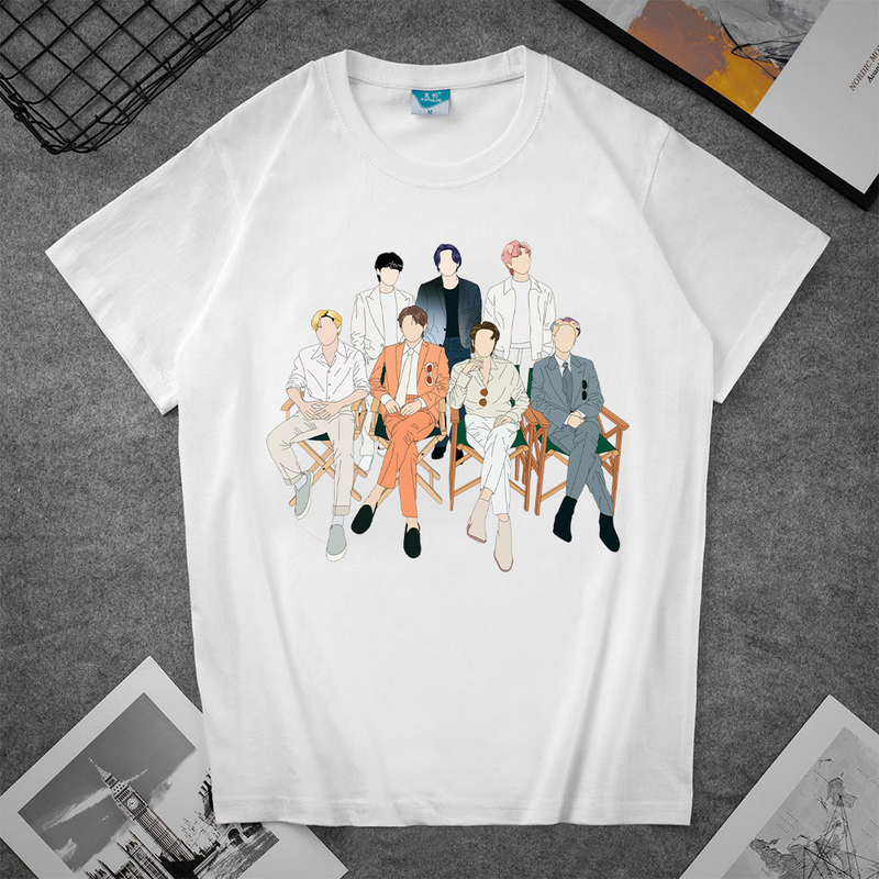 CAMISETA BTS BUTTER ARMY 100% ALGODÓN (negro/blanco)