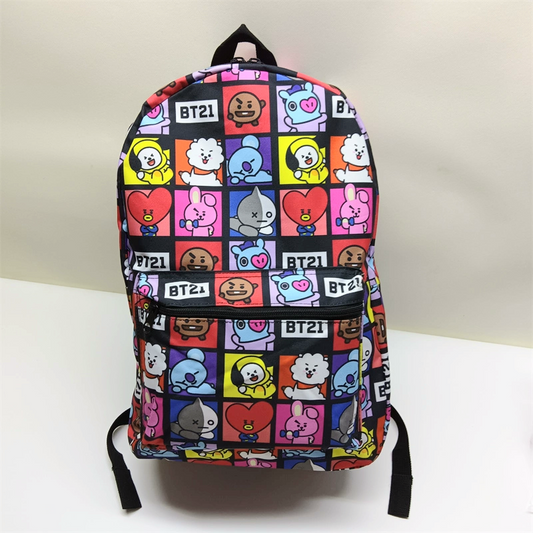 MOCHILA BT21 BTS C/ COMPARTIMENTO PARA NOTEBOOK