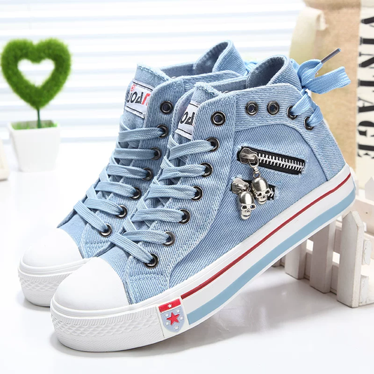 WOMEN'S ROCKER SNEAKERS (light blue/dark blue)