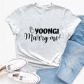 CAMISETA BTS "Yoongi Marry Me" 100% ALGODÓN (varios colores)