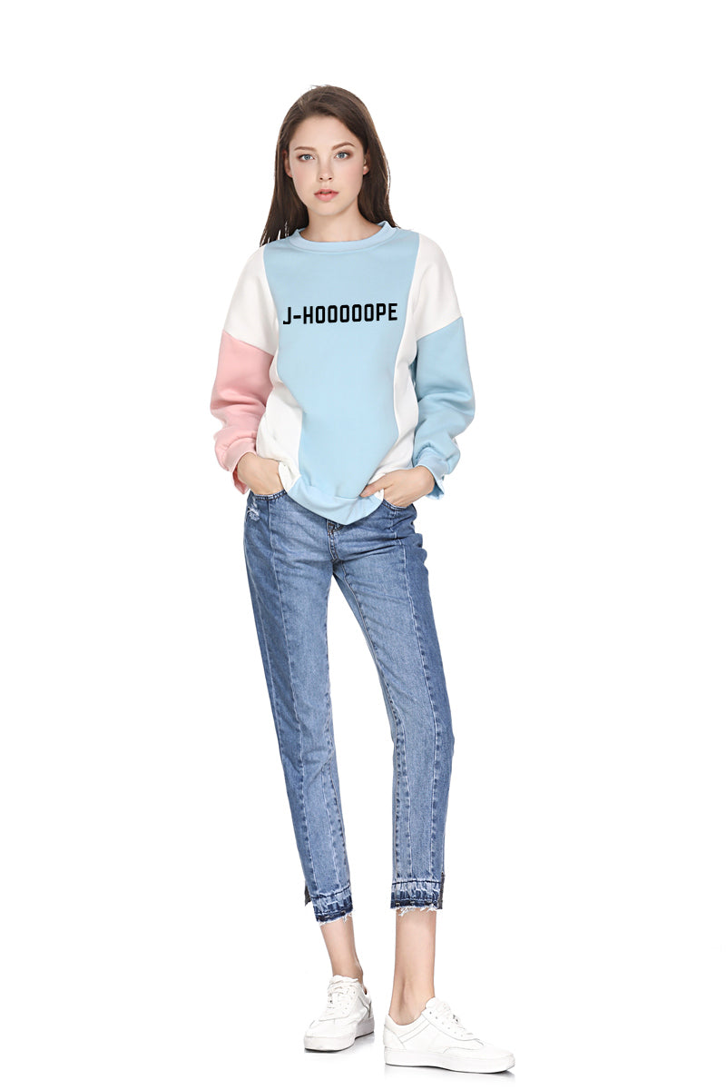 BTS JHOOOOOPE SWEATSHIRT (pink/blue)