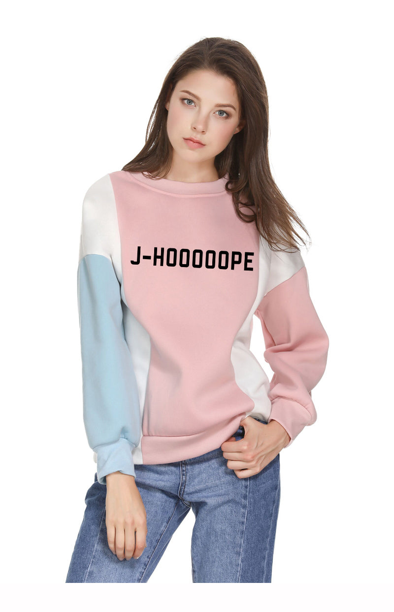 BTS JHOOOOOPE SWEATSHIRT (pink/blue)