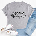 CAMISETA BTS "Yoongi Marry Me" 100% ALGODÃO (várias cores)