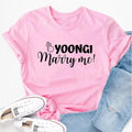 CAMISETA BTS "Yoongi Marry Me" 100% ALGODÃO (várias cores)