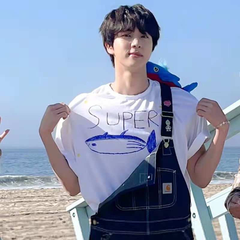 CAMISETA SUPER TUNA JIN BTS 100% ALGODÃO