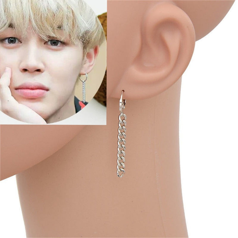 KIT CON 6 PARES DE PENDIENTES KPOP EN ACERO INOXIDABLE (JIMIN, VE SUGA) BTS