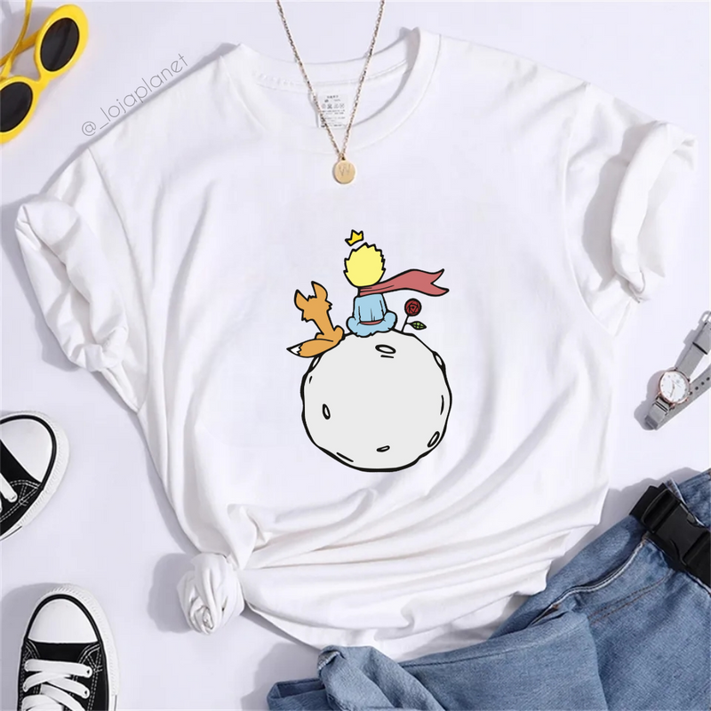 THE LITTLE PRINCE T-SHIRT 100% COTTON (black and white)