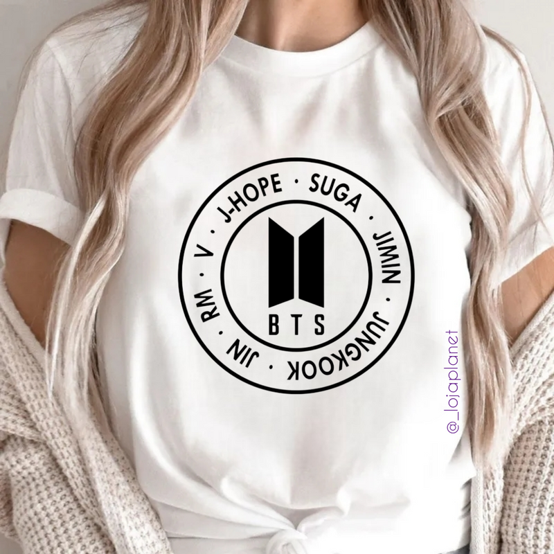 CAMISETA BTS 100% ALGODÃO